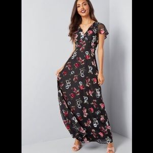 ModCloth x Anna Sui Velvet Floral Maxi Dress 4